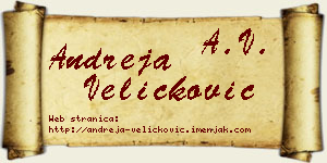 Andreja Veličković vizit kartica
